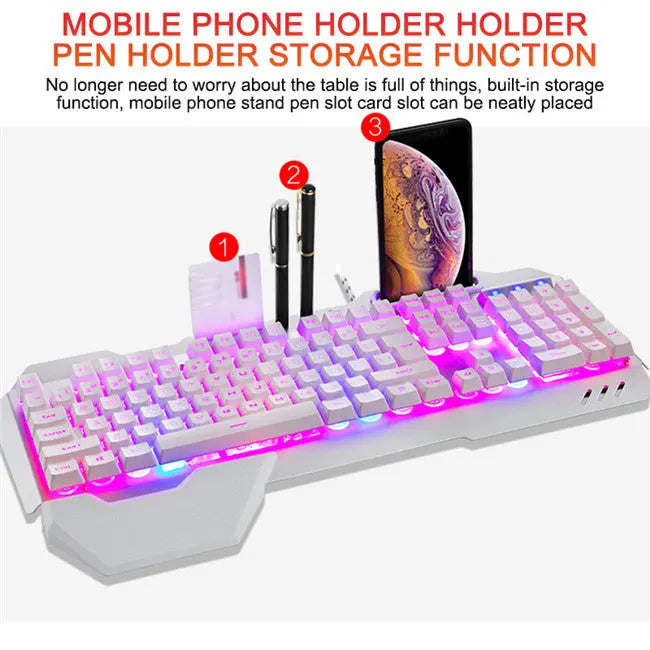 Ergonomic Mechanical Keyboard with RGB Backlight Mercancía Internacional