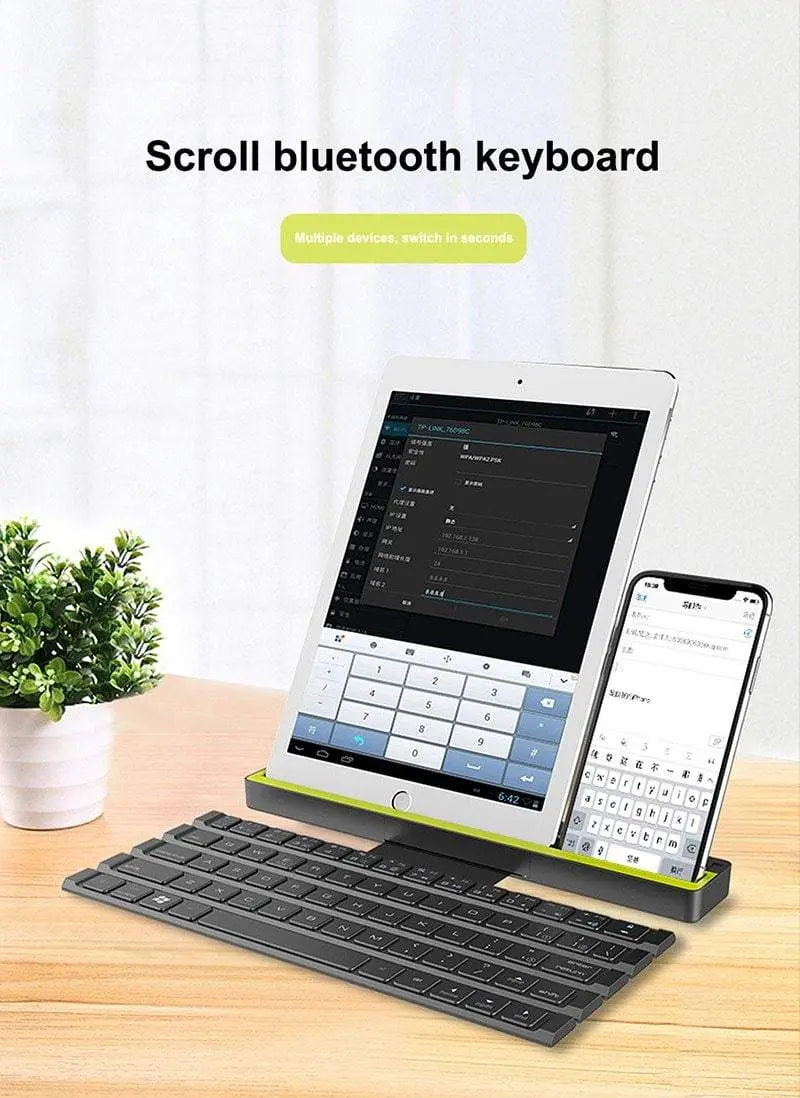 Teclado Bluetooth Enrollable con Soporte Mercancía Internacional