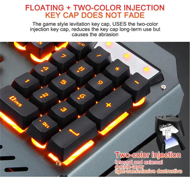 Ergonomic Mechanical Keyboard with RGB Backlight Mercancía Internacional