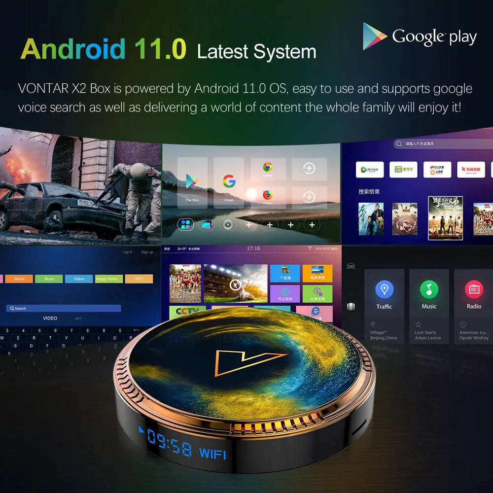 TV Box Android 11 VONTAR X2 Mercancía Internacional