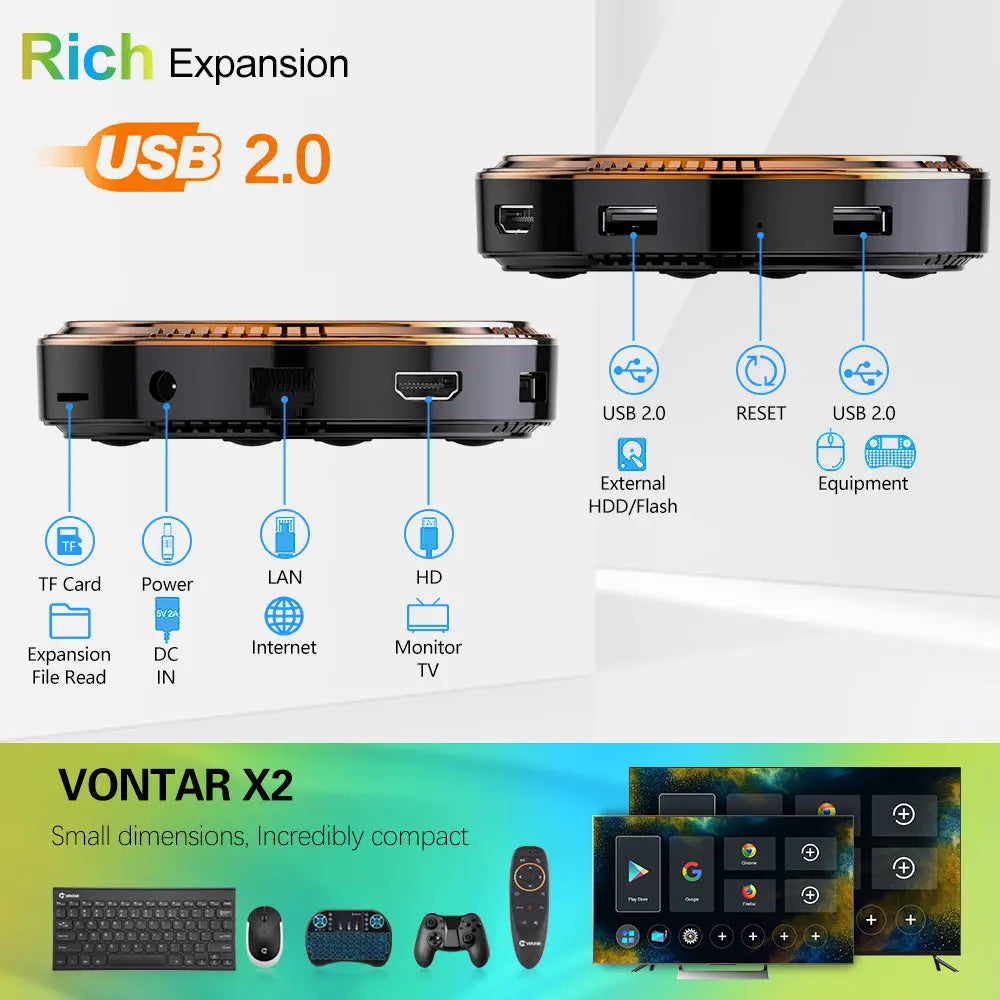 TV Box Android 11 VONTAR X2 Mercancía Internacional