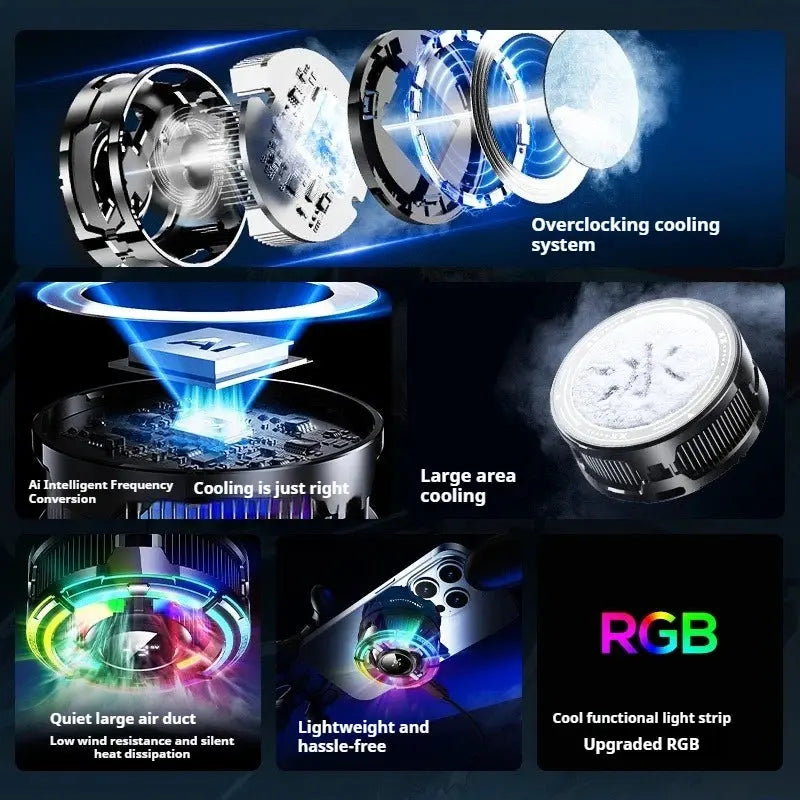 Enfriador para Celular Gaming con Luz RGB Mercancía Internacional