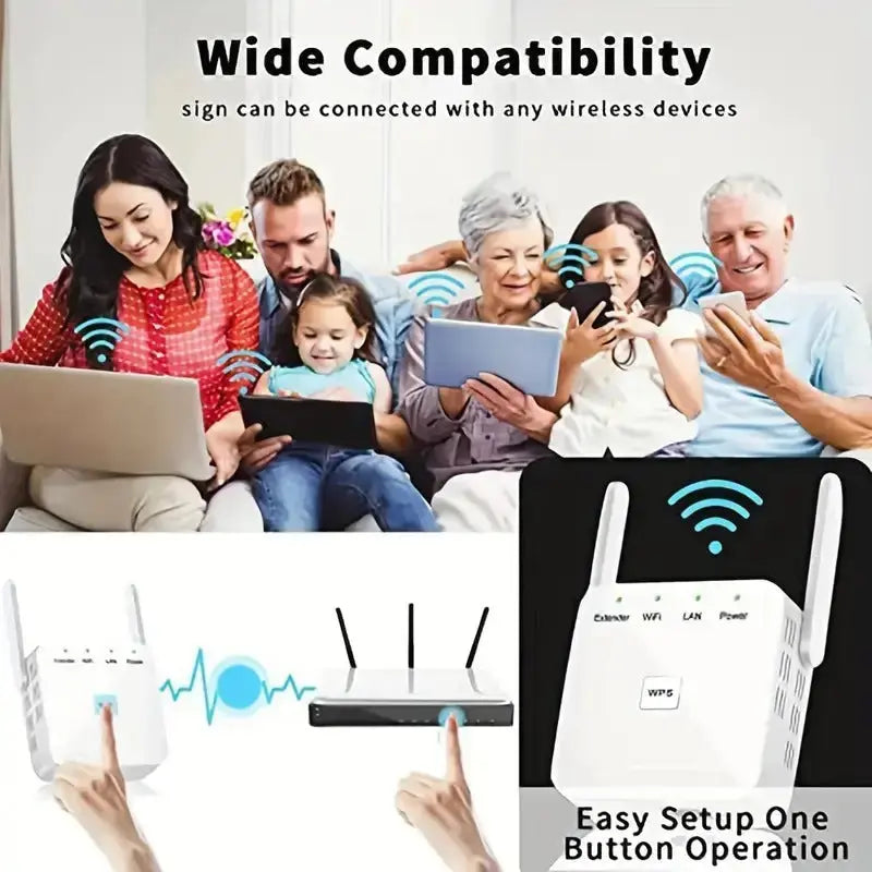 Wireless WiFi Signal Booster and Repeater for Home Mercancía Internacional