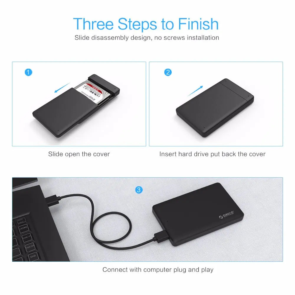 ORICO 2577U3 USB 3.0 2.5-Inch SATA SSD Enclosure Mercancía Internacional