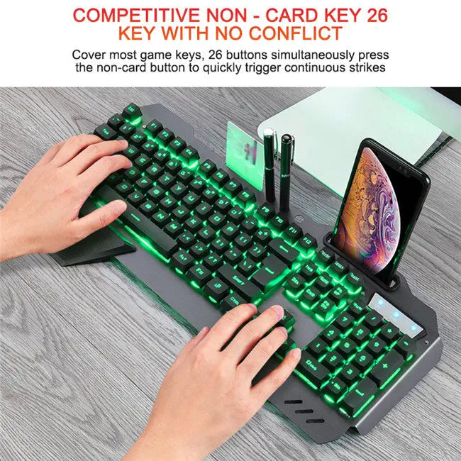 Ergonomic Mechanical Keyboard with RGB Backlight Mercancía Internacional