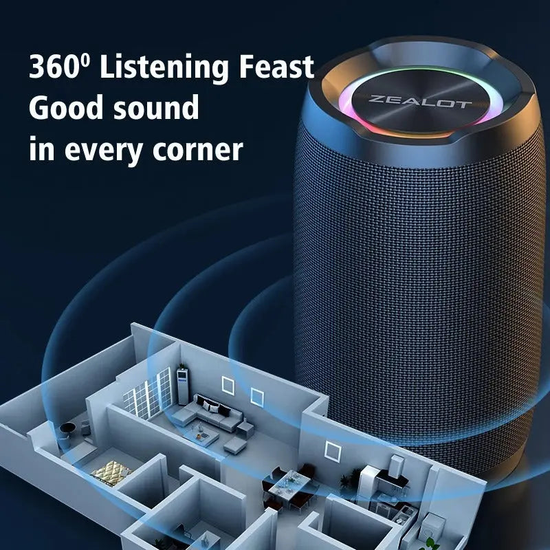 Bocina Bluetooth Portátil con Sonido 360° Mercancía Internacional